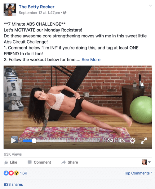 videos to increase facebook page engagement